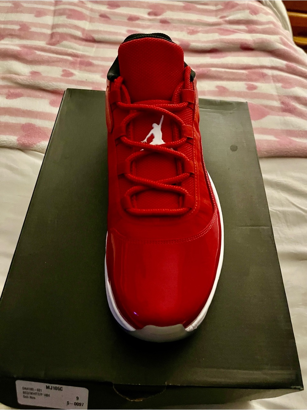 Men’s Jordan Red Basketball Sneaker with White Jumpman